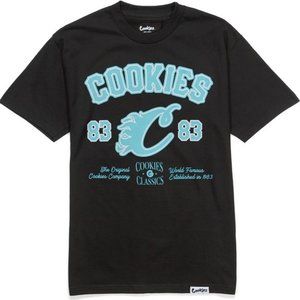 Cookies Breakaway T-shirt Black/Tiffany Blue- Size Medium